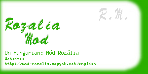 rozalia mod business card
