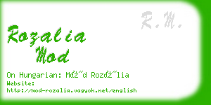 rozalia mod business card